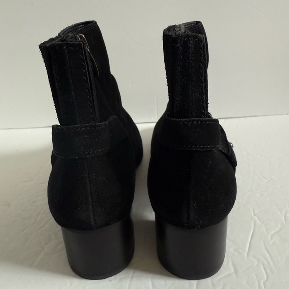 Essex Lane Black Ankle Booties with Suede Finish - Picture 5 of 16